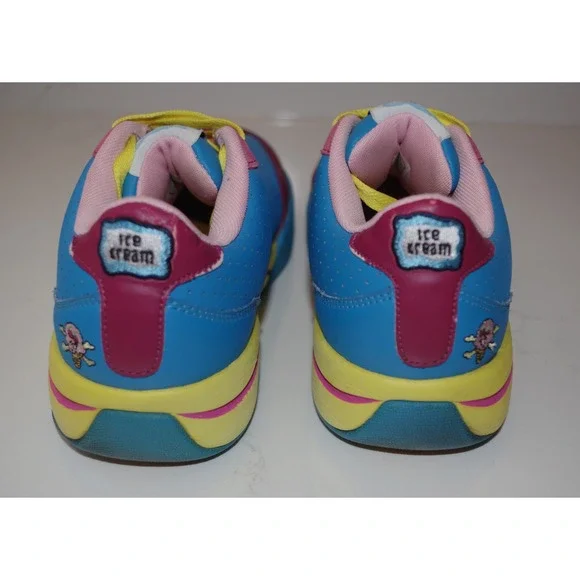 BBC Ice Cream Board Flip Sneakers Blue Pink Yellow Low Top Skate Shoes 5